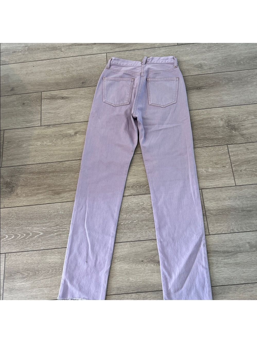 Agolde Lavender cross cross asymmetrical waist Straight Leg Jeans size 24 - Picture 9 of 11